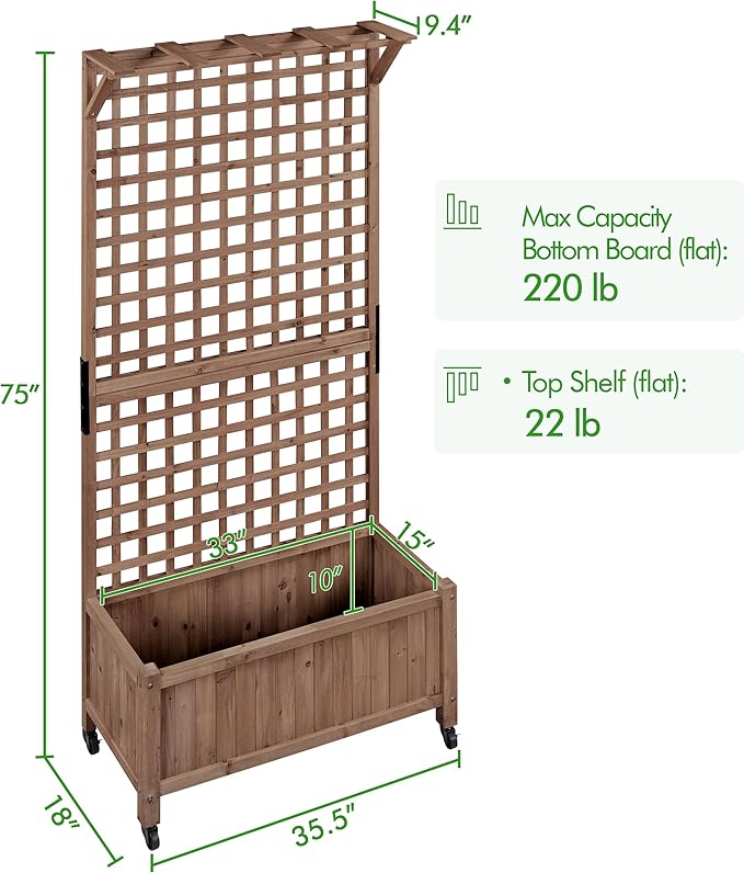 Yaheetech 72" H Horticulture Garden Planter - Image 2