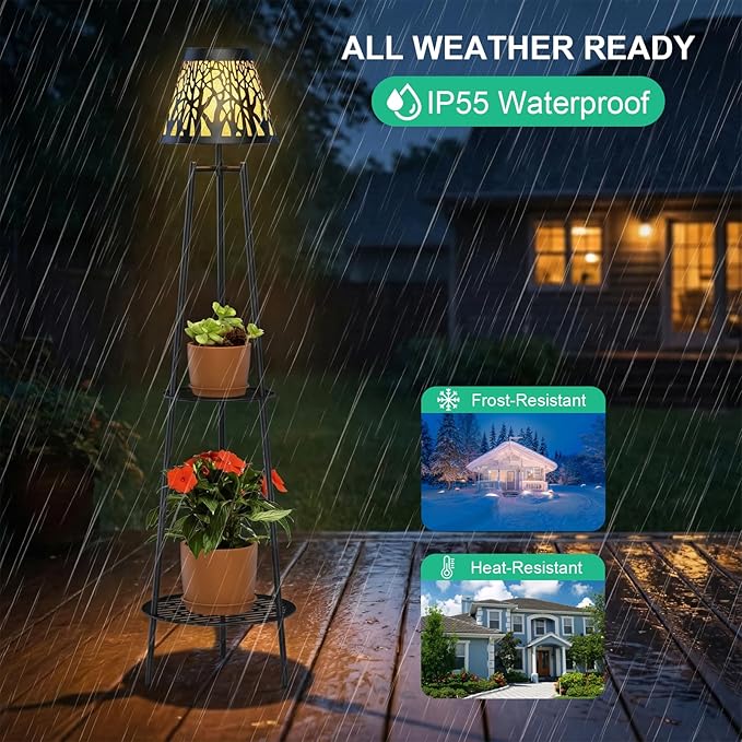 2 Pack 45.5'' Outdoor Floor Lamps - Image 4