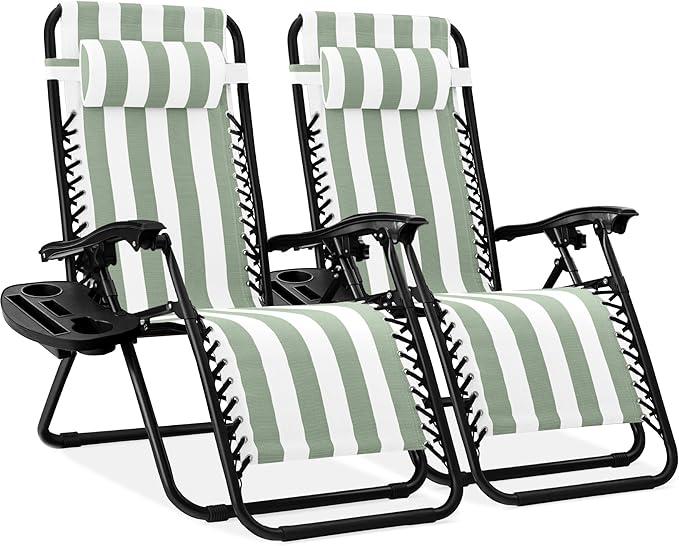 Best Choice Products Set of 2 Adjustable Steel Mesh Zero Gravity Lounge Chair by BestChoiceProducts