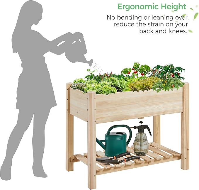 Yaheetech 34x18x30in Raised Garden Bed, Planter Box - Image 8