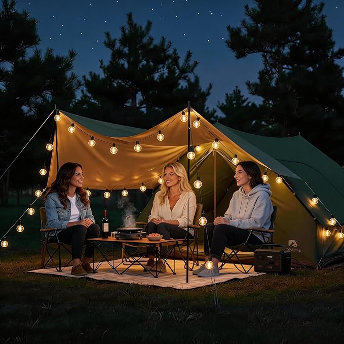 RTTY Dense-Glow Outdoor String Lights 60 ft, G40 Led Patio Globe Lights - Image 8