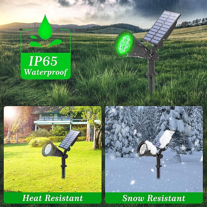 T-SUN Solar Spotlight LED Outdoor Wall Light, IP65 Waterproof, Auto-on at - Image 5