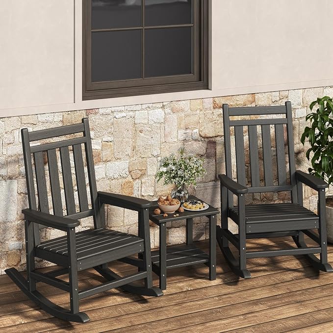 HDPE Rocking Chair Outdoor Set of 2 by Garvee