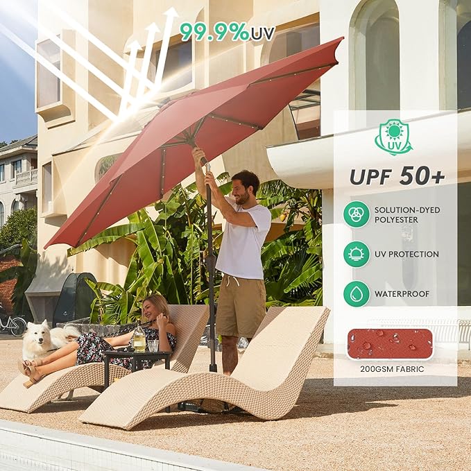 JEAREY 9FT Outdoor Patio Umbrella - Image 4