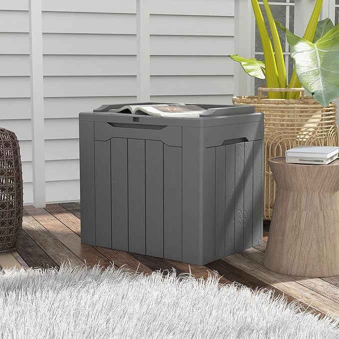 Patiowell 30 Gallon Resin Deck Box, Outdoor Storage Box - Image 7
