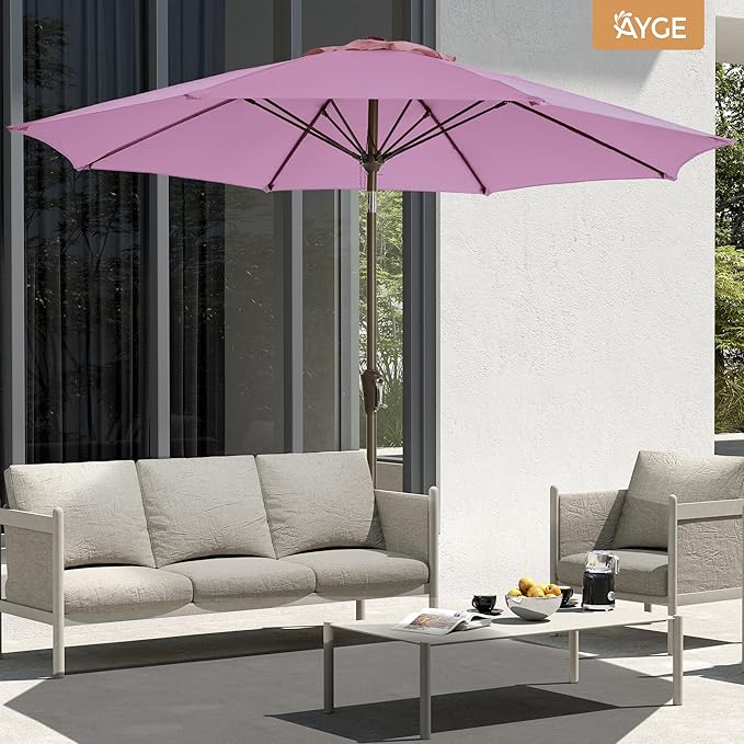 Ayge 9FT Large Outdoor Patio Umbrella Market Table Umbrella-UV Resistant - Image 3