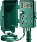 SURAIELEC Outdoor Power Stake, 7-Day Programmable Digital Timer, Power Strip by SURAIELEC