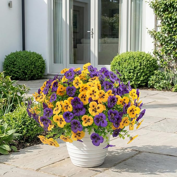18 Pcs Artificial Fake Pansy Flowers - Image 5