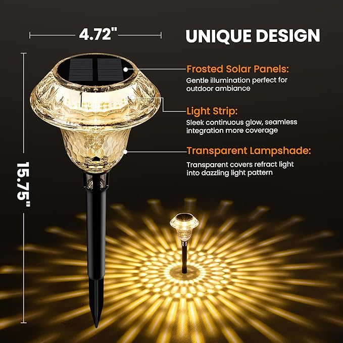 Solar Pathway Lights Garden Decor - Image 2