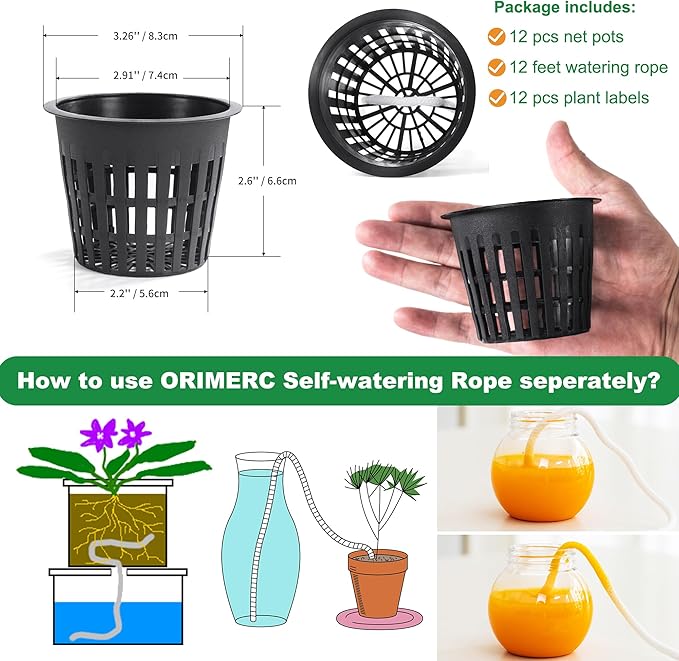 ORIMERC 12 Pack 3 inch Net Cups Pots - Image 2