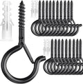 PlusRoc 20 Pack Ceiling Hooks for Hanging Plants Outdoor String Lights Heavy by PlusRoc