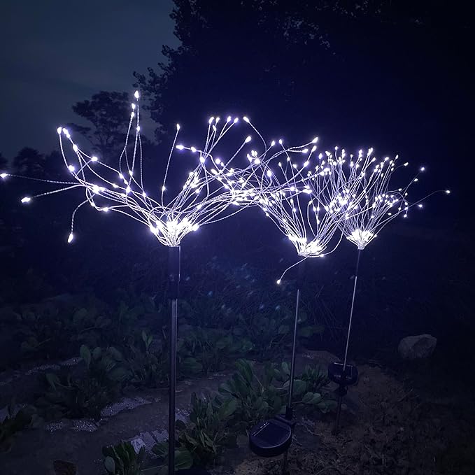 JJGoo Solar Firework Lights, 2 Pack 135 LEDs 2 Lighting Modes Solar Lights - Image 8