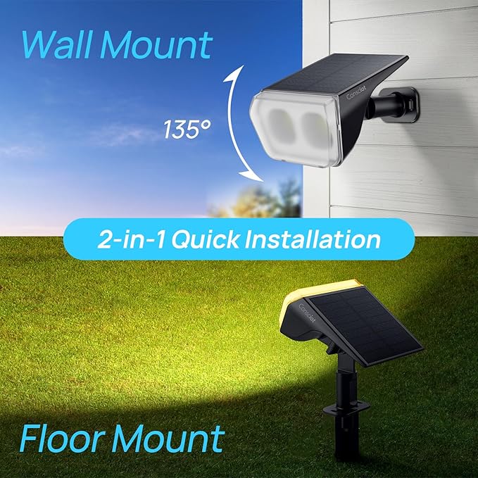Consciot Solar Spot Lights Outdoor Waterproof, 24 LED Dusk-to-Dawn Solar - Image 8