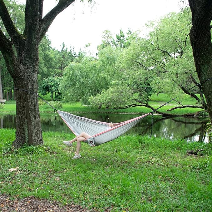 Camping Hammock, Super Lightweight Portable Parachute Hammock - Image 7