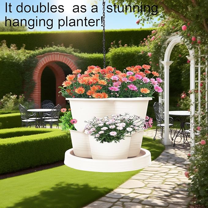 5-Tier Vertical Garden Tower Stackable Planter - Image 2