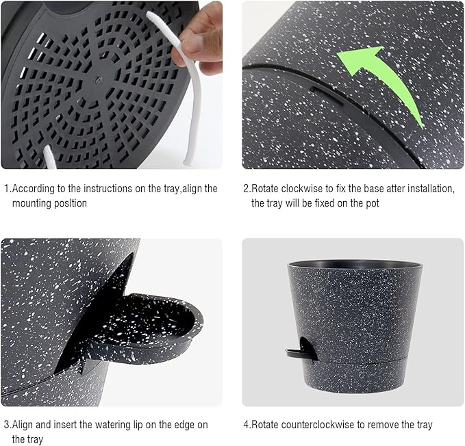 Self Watering Pots for Indoor Plants, 12 inch Planters - Image 7