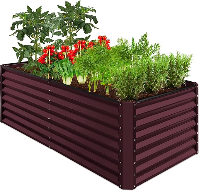 Best Choice Products 6x3x2ft Outdoor Metal Raised Garden Bed, Deep Root Box by BestChoiceProducts