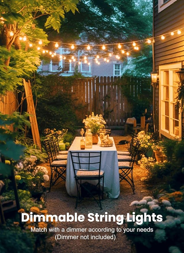Brightown 30FT LED Outdoor String Lights, Plug-in Waterproof Patio Lights - Image 7