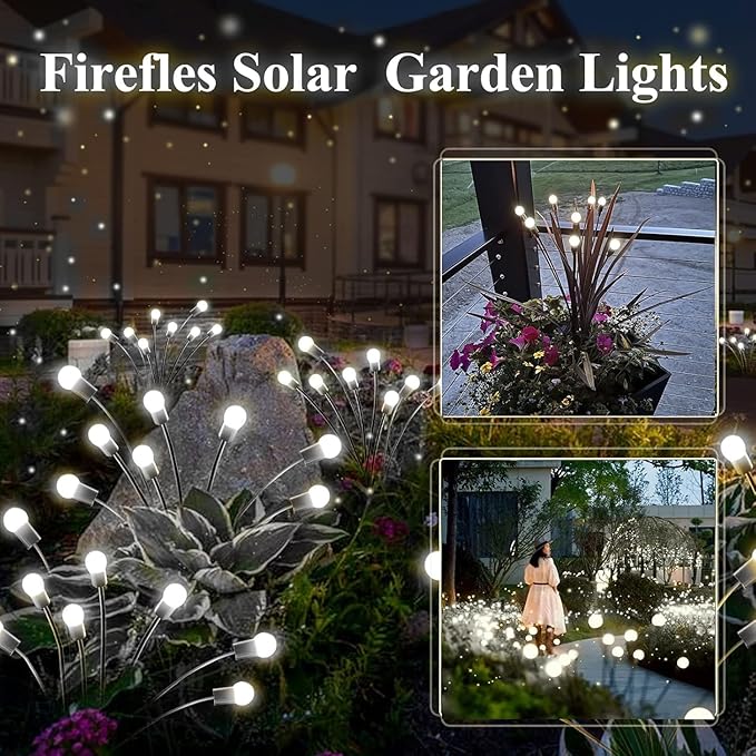 6-Pack Garden Solar Lights, 48 LED Solar Lights Outdoor - Image 3