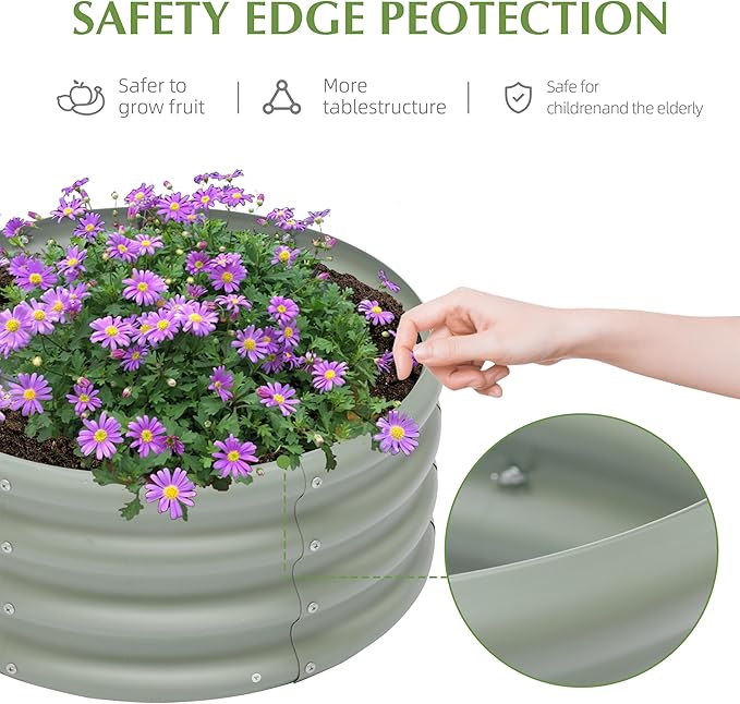2-Pack 2x1ft Galvanized Raised Garden Bed, Outdoor Planter Bed, Metal Planter - Image 4