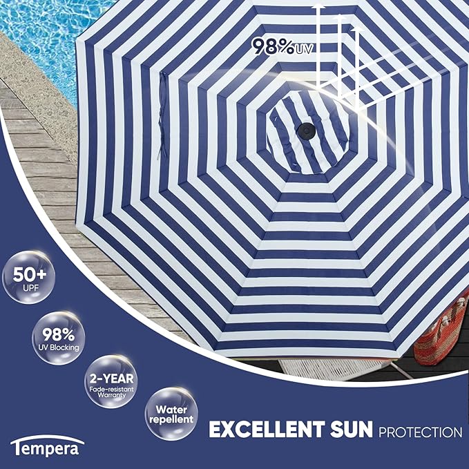 Tempera Patio Market Outdoor Table Umbrella - Image 3