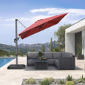 PURPLE LEAF 8 Feet Patio Umbrella Outdoor Cantilever Square Umbrella Aluminum by PURPLELEAF