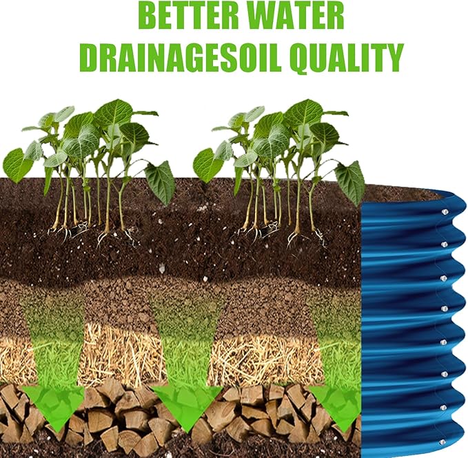 Land Guard 8×2×2ft Galvanized Raised Garden Bed Kit, Raised Garden Boxes Outdoor - Image 6