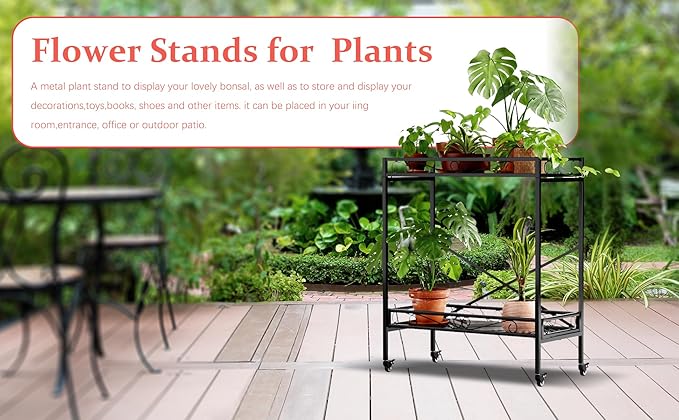 Zhongma 2 Tier Sturdy Metal Plant Stand - Image 4