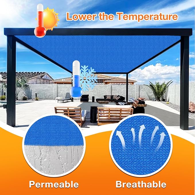Artpuch Outdoor Pergola Shade Cover 8' X 9' Sun Shade Cloth - Image 4