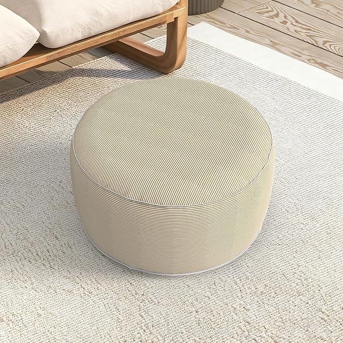 LVTXIII Indoor/Outdoor Extra Large Inflatable Ottoman Pouf D31 x H14 Inch - Image 4