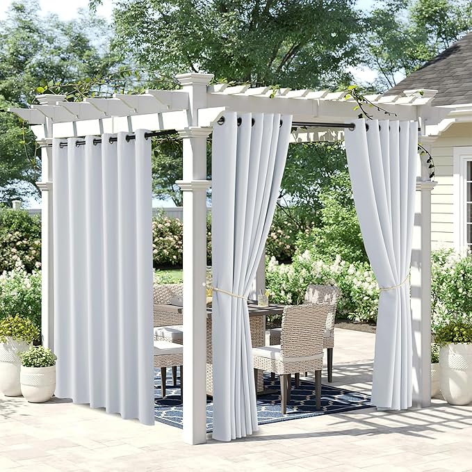 NICETOWN 2 Panels Weighted Outdoor Curtains by NICETOWN