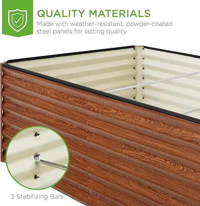 Best Choice Products 8x4x2ft Outdoor Metal Raised Garden Bed, Deep Root Planter - Image 6