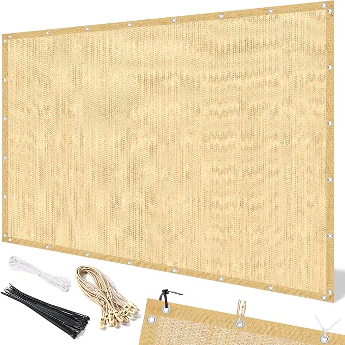Artpuch 90% Sun Shade Cloth, 12 x 20 FT Pergola Shade Cover Canopy by Artpuch