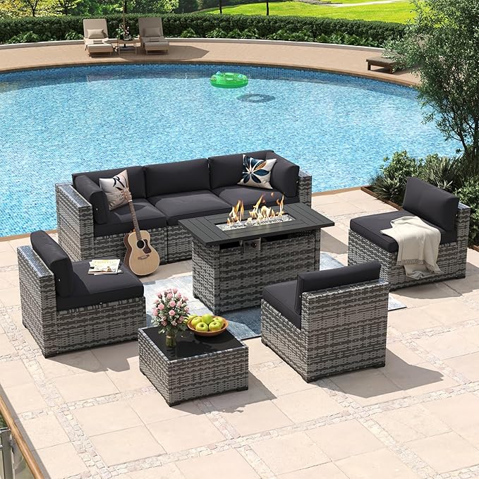 Aoxun 8 Piece Patio Furniture Set - Image 3
