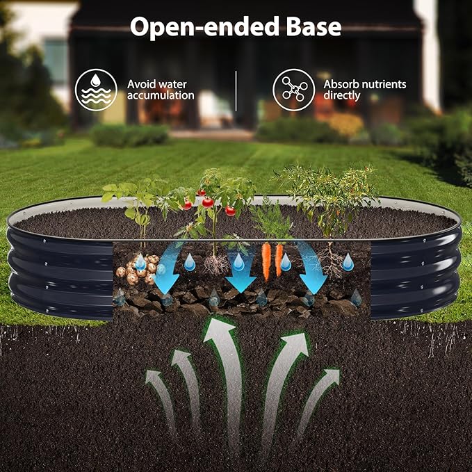 Raised Garden Bed Kit, Large Metal Raised Beds - Image 5
