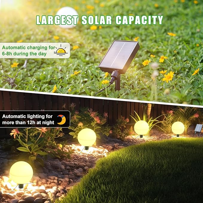 Solar Lights Outdoor Waterproof Decorations, 5 Pack Solar Globe Lights - Image 4