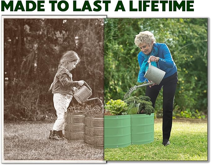 Plant & Plot Galvanized Raised Garden Beds Outdoor // 3×3×1 ft Planter Raised - Image 2