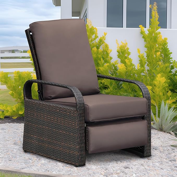 ATR ART TO REAL Outdoor Recliner, Outdoor Wicker Recliner Chair - Image 3