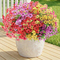Artificial Flowers for Outdoor, Silk Flowers No Fade Fake Plastic Flowers Faux by LetuoClipsClipsandHooks