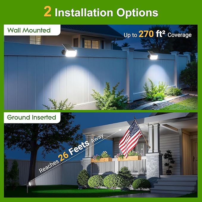 LETMY New Upgrade Solar Spot Lights Outdoor Waterproof - Image 4