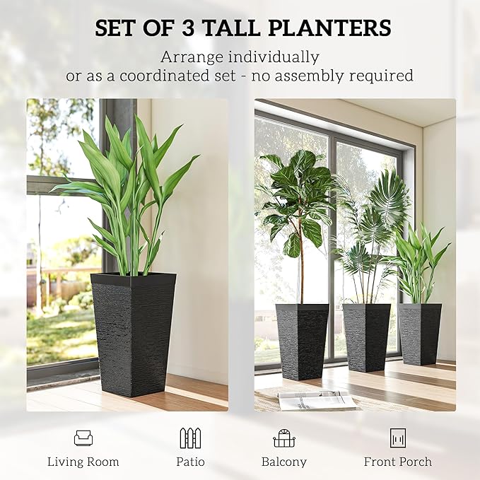 Outsunny 22.8 Inch Tall Planters - Image 4