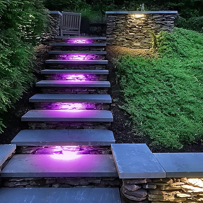 LEONLITE 8-Pack Premium Series RGB 4 Inch 1W LED Retaining Wall Lights Swivel - Image 5
