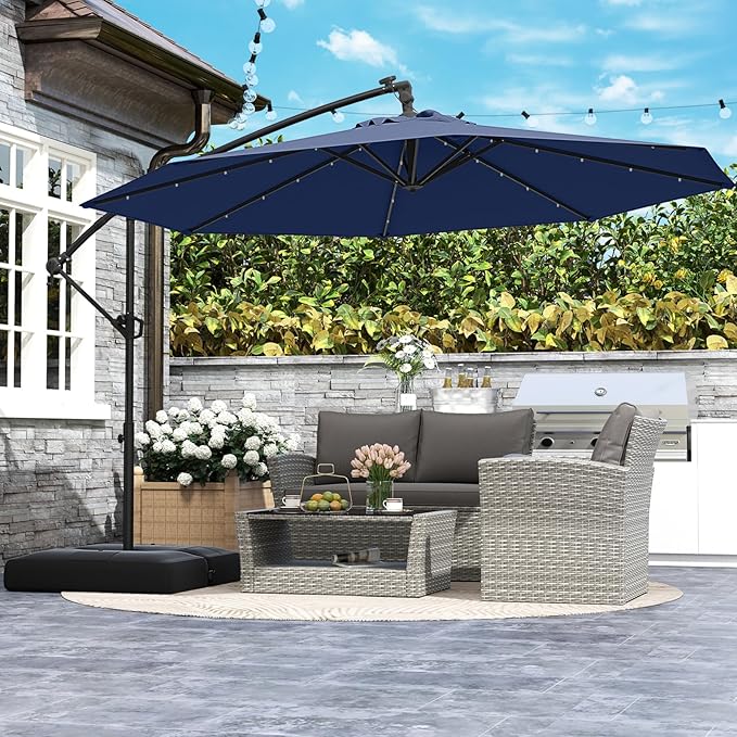 Tangkula 10ft Solar LED Patio Umbrella - Image 3