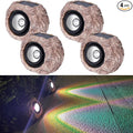 Solar Rock Lights Outdoor Waterproof, 4 Pack LED Colored Garden Rock Solar Light by SSCDFDC