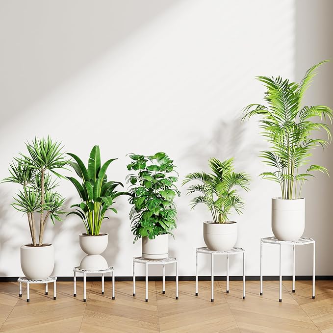 5-Pack Metal Plant Stands for Outdoor Indoor, Anti-Rust Iron Flower Pot Stand - Image 2