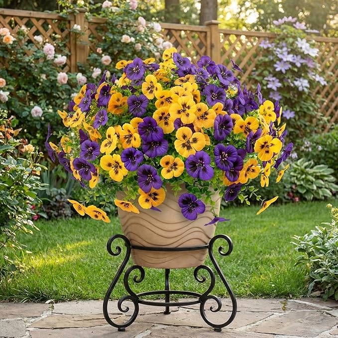 18 Pcs Artificial Fake Pansy Flowers - Image 6
