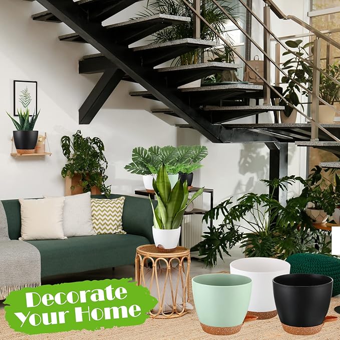 Remerry 15 Pcs 7/6.5/6/ 5.5/5 Inch Self Watering Planters - Image 6