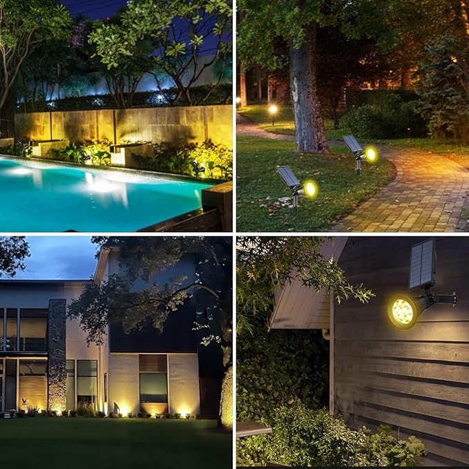 T-SUN Solar Spotlights Outdoor Waterpoof, 7 LED Christmas Solar Lights Outdoor - Image 8