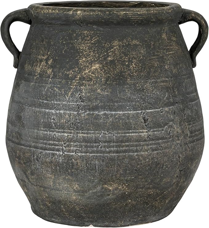 Creative Co-Op Whitewashed Terra-Cotta Urn - Image 6
