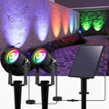 T-SUN Solar Spotlights, 2-in-1 RGB Solar Landscape Spotlights Outdoor Waterproof by T-SUN